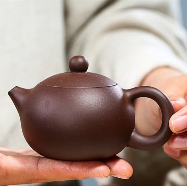 100ml Yixing Boutique Purple Clay Teapot Ball Shaped Mini Xishi Tea Pot