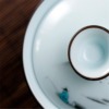 120ml Pastoral Style Gai Wan White Porcelain Dehua Tea Bowl With Saucer Kung Fu Tea's Cover Bowl