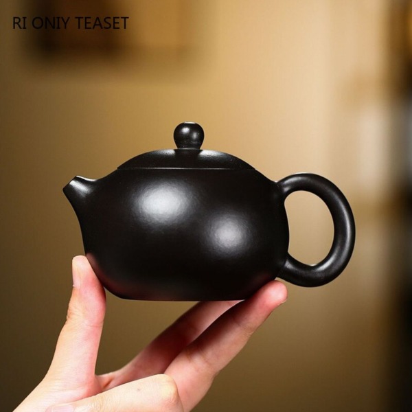 170ml Tradition Black Mud Xishi Raw Ore Zisha Tea Pot