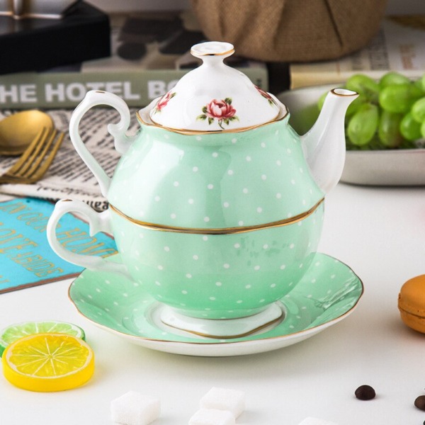 550ml Bone China Teapot & Teacup Set Creative Porcelain Gift