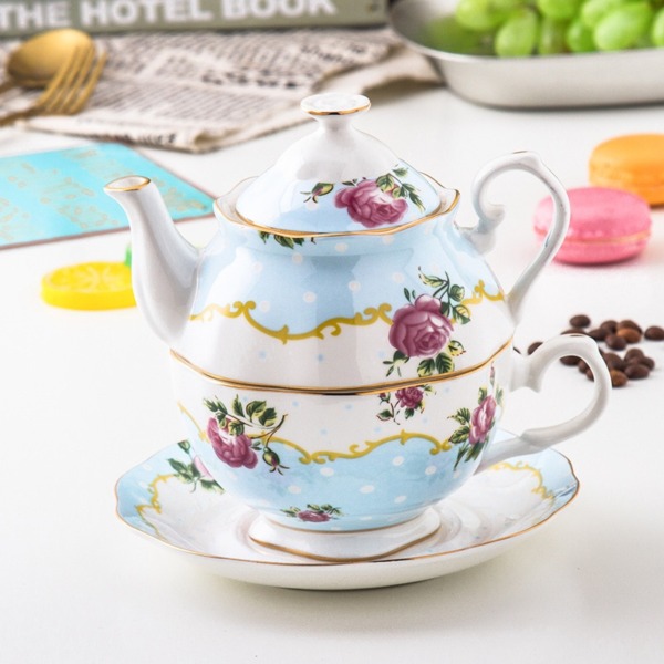 550ml Bone China Teapot & Teacup Set Creative Porcelain Gift