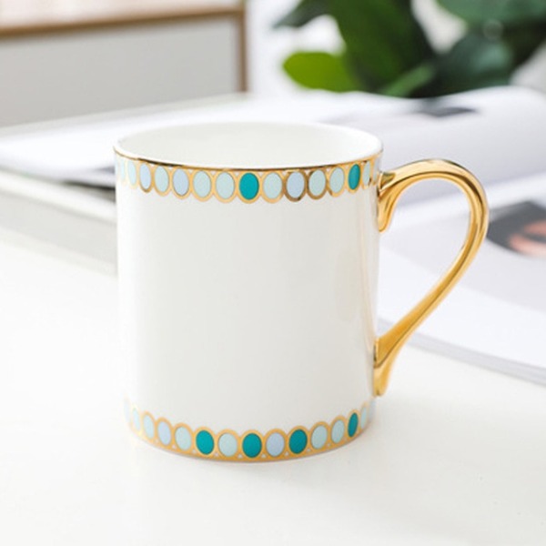 Bone China Simple Couple 380ml Mug Ceramic Tea Cup