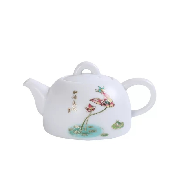 Celadon Tea Pot Kung Fu Teapot Ceramic Handmade White Porcelain Tea Pot