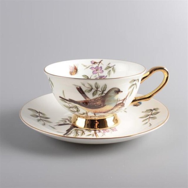 Chinese Style Flower & Bird Design Ceramic Tea Cup Phnom penh Elegant Teacup