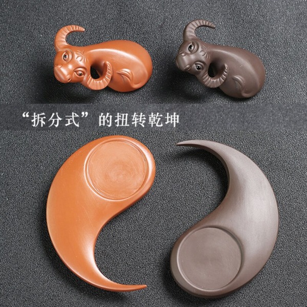 Creative Zisha Clay Tea Pet Buffalo Detachable Handmade Purple Sand Tea Tray decoration