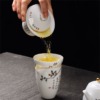 Dehua 125ml White Porcelain Jade Mud Sancai Gaiwan Handmade Kung Fu Tea Cover Bowl for Tea Ceremony