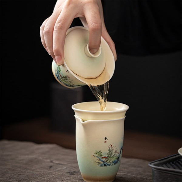 Dehua 150ml Ceramic Tea Gaiwan Tea Ceremony Drinkware Cover Bowl