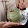 Handmade Chinese Raw Ore Bean Green Mud Zisha 180ml Tea Pot