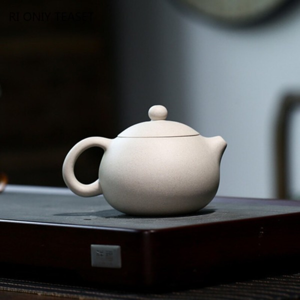 Handmade Yixing Zisha Tea Pot Raw Ore White Mud Xishi Boutique Teapot 210ml