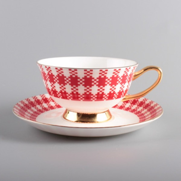 Porcelain Flower Pattern Teacup Valentine's Day Drinkware Gift