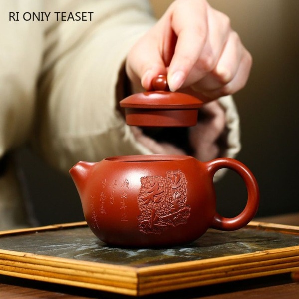 Raw Ore Purple Clay 160ml Teapot Handmade Xishi Tea Pot