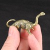 Solid Brass Jurassic Dinosaur Mini Figurines Tea Pet for Home & Office Desktop