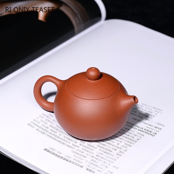 Solid Color Yixing Purple Clay Teapot Famous Handmade Mini Xishi 100ml Tea Pot
