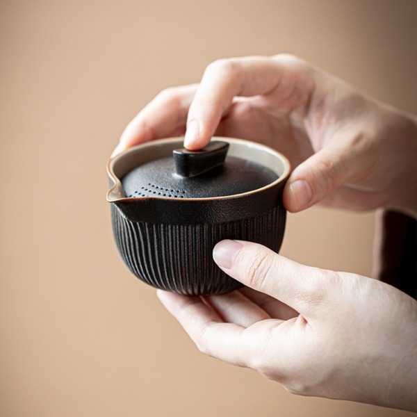 Travel Tea Set Ceramic Portable Cover Bowl & Cups Set for Tea Ceremony