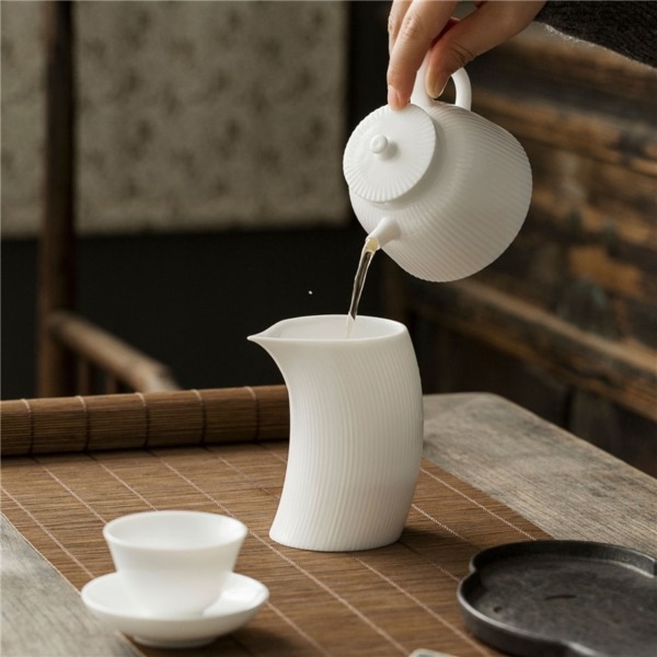 White Jade Porcelain 215ml Teapot Dehua Handmade Ceramic Teakettle Single Kung Fu Tea Pot
